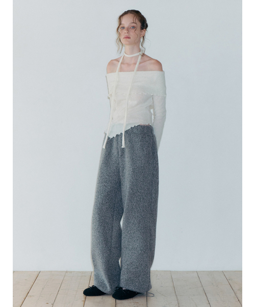 ETMON（エトモン）の「Fur Banding Pants, Charcoal（その他パンツ・レディース・その他・F）」の5枚目の写真