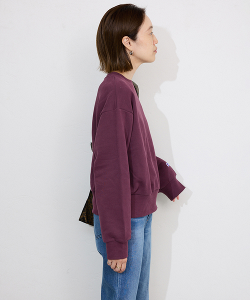 Champion(チャンピオン)の「Champion/チャンピオン SLOBE別注 クルーネックスウェット(スウェット・レディース・ボルドー/ブラック/アイボリー/グレー・FREE)」の7枚目の写真