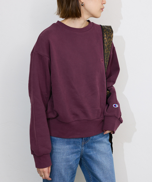 Champion(チャンピオン)の「Champion/チャンピオン SLOBE別注 クルーネックスウェット(スウェット・レディース・ボルドー/ブラック/アイボリー/グレー・FREE)」の10枚目の写真