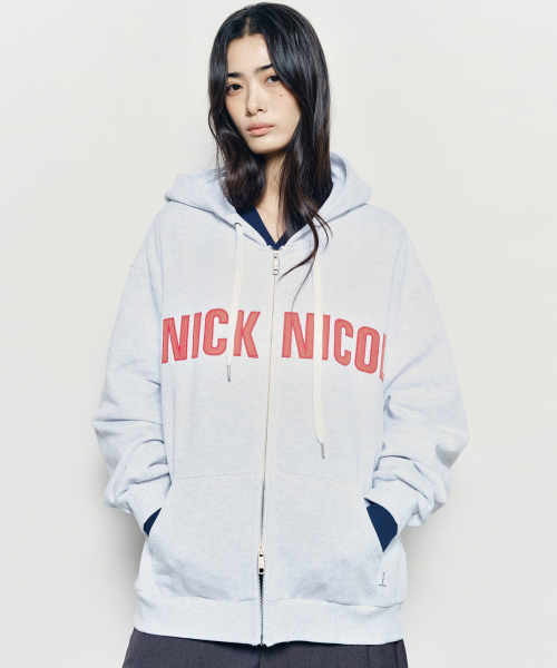 NICK&NICOLE(ニックアンドニコール)の「NICOLE PATCH WARM HOOD ZIP UP_MELANGE(パーカー・レディース・その他・MEDIUM/LARGE)」の1枚目の写真