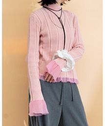 MIDVEIN（ミッドヴェイン）の「Mall yarn x sheer yarn inner（ニット/セーター）」