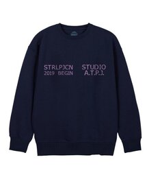 エイピースタジオ ビギンルーズフィット スウェットシャツ_ネイビー