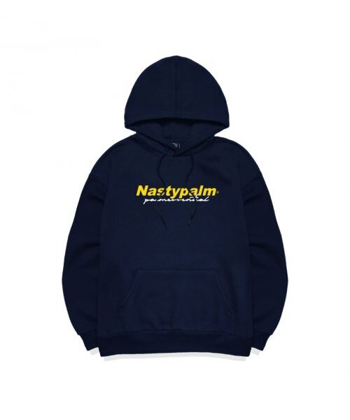 NP STUDIO(エヌピースタジオ)の「NYPM シグネチャーロゴ フードパーカー ネイビー(パーカー・レディース・その他・LARGE/MEDIUM)」の2枚目の写真