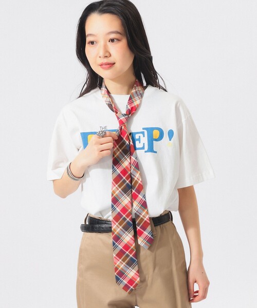 BEAMS BOY（ビームスボーイ）の「マドラス チェック ネクタイ（その他・レディース・ワイン/オレンジ/レッド・ONE SIZE）」の5枚目の写真