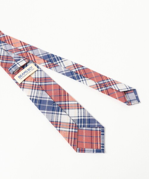 BEAMS BOY（ビームスボーイ）の「マドラス チェック ネクタイ（その他・レディース・ワイン/オレンジ/レッド・ONE SIZE）」の6枚目の写真