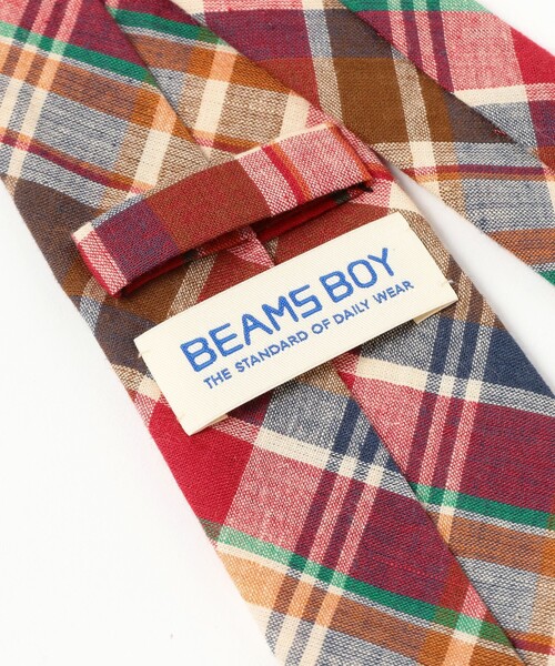 BEAMS BOY（ビームスボーイ）の「マドラス チェック ネクタイ（その他・レディース・ワイン/オレンジ/レッド・ONE SIZE）」の12枚目の写真