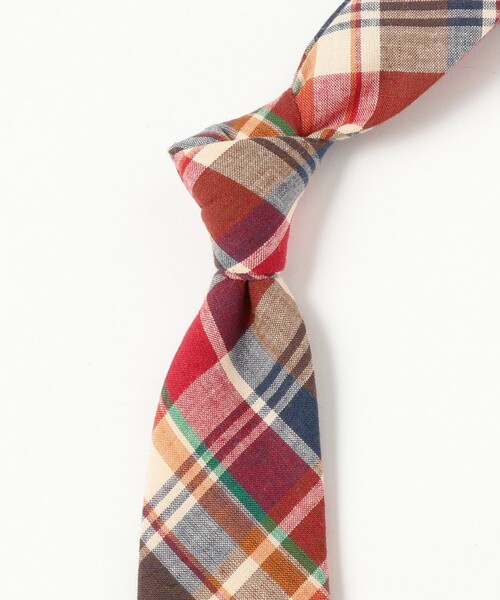 BEAMS BOY（ビームスボーイ）の「マドラス チェック ネクタイ（その他・レディース・ワイン/オレンジ/レッド・ONE SIZE）」の13枚目の写真
