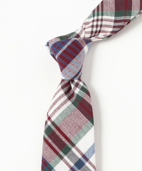 BEAMS BOY（ビームスボーイ）の「マドラス チェック ネクタイ（その他・レディース・ワイン/オレンジ/レッド・ONE SIZE）」の9枚目の写真