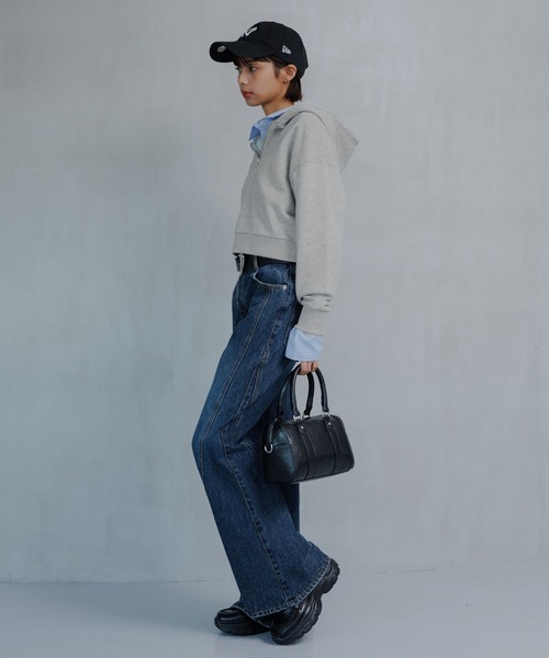 PAGEBOY（ページボーイ）の「ハーフZIPショートパーカー（パーカー・レディース・グレー/ブルー/チャコールグレー・FREE）」の13枚目の写真