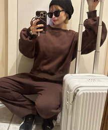 KOBE LETTUCE | [ yuri.さんコラボ ]ミンク風裏起毛刺繍入りリブスウェットパンツ(スウェットパンツ)