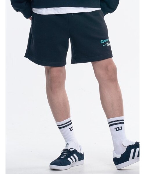 CLEVER FIELD(クレバーフィールド)の「クレバーエッセンシャルプリントスウェットショートパンツ_ブラック(その他パンツ・メンズ・その他・FREE)」の4枚目の写真