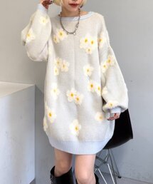 w closet | フラワーシャギーニット(ニット/セーター)