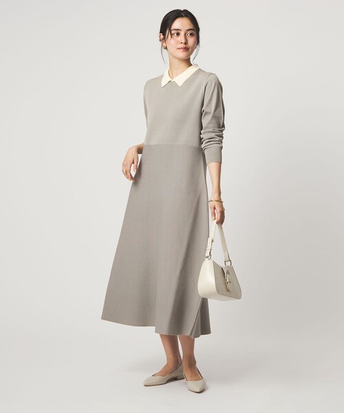 ハイショク エリツキ ニット ワンピース（ワンピース）｜green label