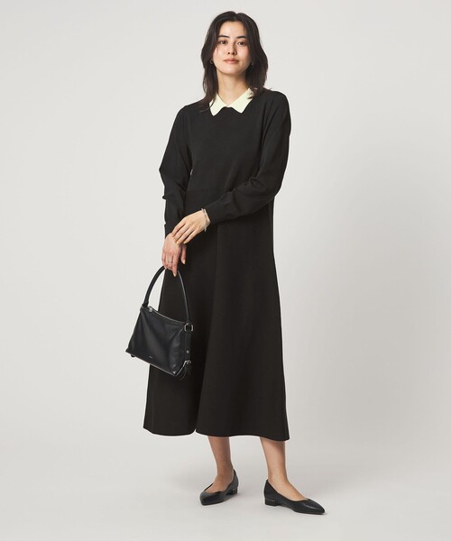 ハイショク エリツキ ニット ワンピース（ワンピース）｜green label