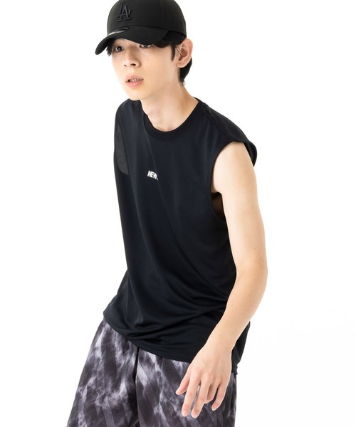 NEW ERA(ニューエラ)の「ニューエラ パフォーマンスアパレル ノースリーブシャツ(タンクトップ・メンズ・ブラック・S/XXL/XL/L/M)」の4枚目の写真