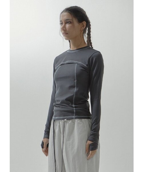 SENIK(セニク)の「Handwraps stitches long sleeve - Grey(Tシャツ/カットソー・レディース・その他・FREE)」の5枚目の写真