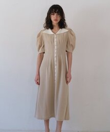 Yvonne button midi dress