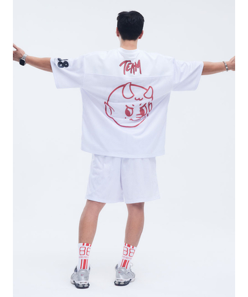 REMOVERSTUDIO（リムーバースタジオ）の「チームデビル ラグビー ジャージ [ホワイト]（Tシャツ/カットソー・メンズ・その他・LARGE/XX-LARGE/XXX-LARGE/XXXX-LARGE）」の4枚目の写真