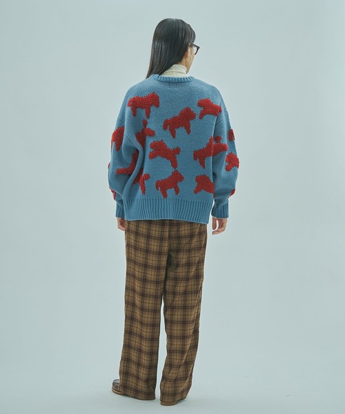 ROSE BUD（ローズバッド）の「MOTIF JACQUARD KNIT（ニット/セーター・レディース・ブルー/ブラック・ONE SIZE）」の15枚目の写真