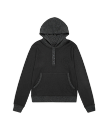 AAKAM | CROS2 Contrast Button Hoodie (Black)(パーカー)