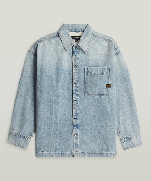 G-STAR（ジースター）の「Boxy Fit Overshirt/ボックスシルエットオーバーサイズシャツジャケット（シャツ/ブラウス・メンズ・ライトブルー・LARGE/SMALL/X-LARGE/X-SMALL）」の6枚目の写真