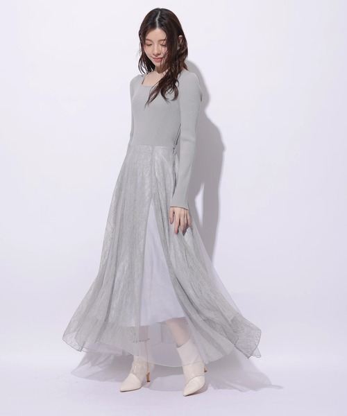 Rirandture(リランドチュール)の「チュールレースドッキングワンピース(ワンピース・レディース・ベージュ系その他/ピンク系その他/ブルー系その他3/ブラック系その他2・1/2)」の1枚目の写真