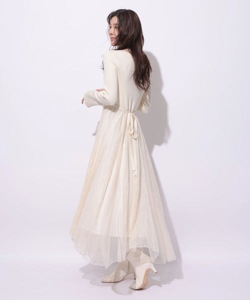 Rirandture(リランドチュール)の「チュールレースドッキングワンピース(ワンピース・レディース・ベージュ系その他/ピンク系その他/ブルー系その他3/ブラック系その他2・1/2)」の9枚目の写真