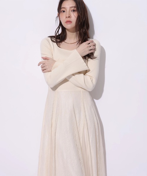 Rirandture(リランドチュール)の「チュールレースドッキングワンピース(ワンピース・レディース・ベージュ系その他/ピンク系その他/ブルー系その他3/ブラック系その他2・1/2)」の10枚目の写真