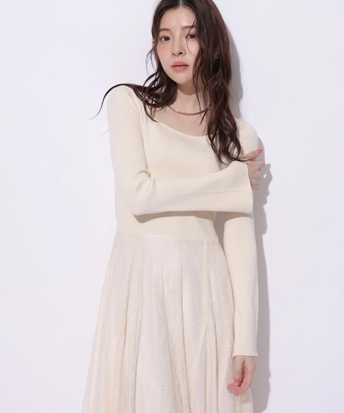 Rirandture(リランドチュール)の「チュールレースドッキングワンピース(ワンピース・レディース・ベージュ系その他/ピンク系その他/ブルー系その他3/ブラック系その他2・1/2)」の11枚目の写真