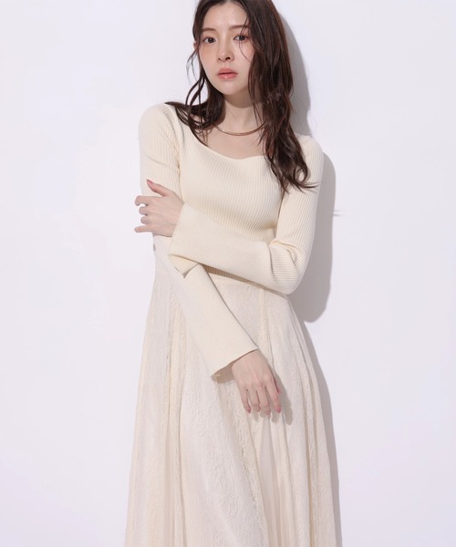 Rirandture(リランドチュール)の「チュールレースドッキングワンピース(ワンピース・レディース・ベージュ系その他/ピンク系その他/ブルー系その他3/ブラック系その他2・1/2)」の12枚目の写真