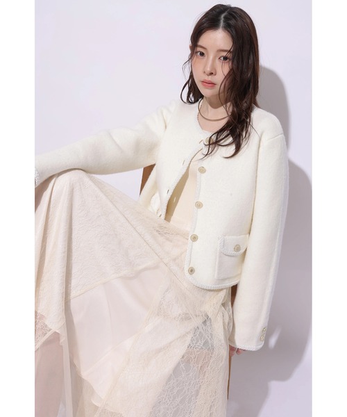 チュールレースドッキングワンピース（ワンピース）｜Rirandture（リ