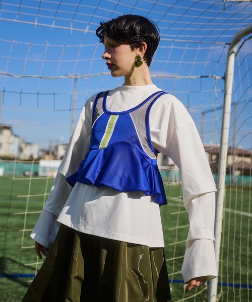 OMMO(オーエムエムオー)の「TUCK LONG SLEEVE TOP(Tシャツ/カットソー・レディース・ブラック/グレー/ホワイト・F)」の13枚目の写真