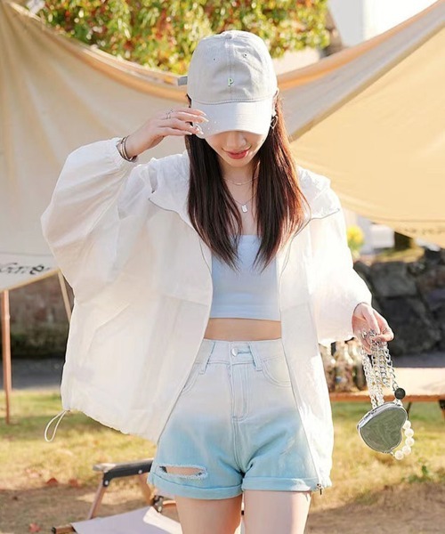 SallyLunn（サリーラン）の「ジップアップマウンテンパーカー（パーカー・レディース・ライトグレー/ホワイト/ベージュ・MEDIUM/LARGE）」の5枚目の写真
