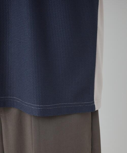 THE SHOP TK （ザ ショップ ティーケー ）の「【ちょうどいいカジュアル】パネルブロッキング長袖Tシャツ（Tシャツ/カットソー・メンズ・ライトグレー系4/ホワイト系7/ネイビー系4・02/03/04）」の21枚目の写真