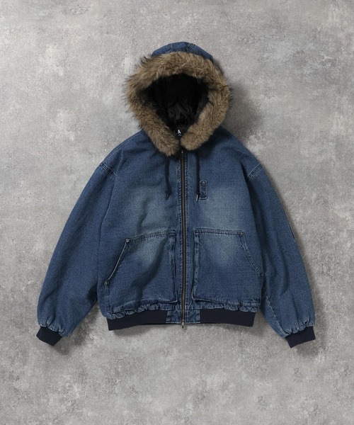 LAKOLE(ラコレ)の「デニムファーブルゾン / 637805(ブルゾン・メンズ・ブラック/ブルー・LARGE/MEDIUM)」の2枚目の写真