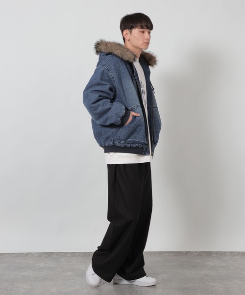 LAKOLE(ラコレ)の「デニムファーブルゾン / 637805(ブルゾン・メンズ・ブラック/ブルー・LARGE/MEDIUM)」の19枚目の写真