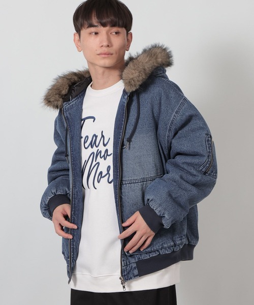 LAKOLE(ラコレ)の「デニムファーブルゾン / 637805(ブルゾン・メンズ・ブラック/ブルー・LARGE/MEDIUM)」の20枚目の写真