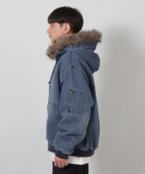 LAKOLE(ラコレ)の「デニムファーブルゾン / 637805(ブルゾン・メンズ・ブラック/ブルー・LARGE/MEDIUM)」の15枚目の写真