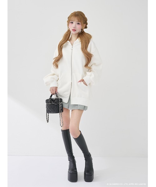 Darich（ダーリッチ）の「Hello Darich キルティングスクエアミニバッグ（ショルダーバッグ・レディース・ホワイト/ブラック・FREE）」の13枚目の写真