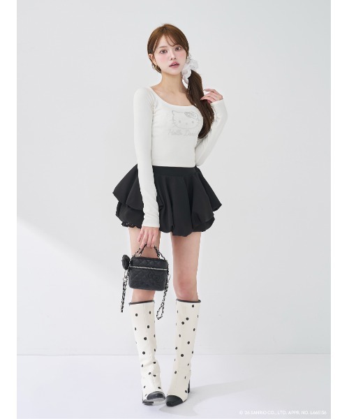 Darich（ダーリッチ）の「Hello Darich キルティングスクエアミニバッグ（ショルダーバッグ・レディース・ホワイト/ブラック・FREE）」の15枚目の写真