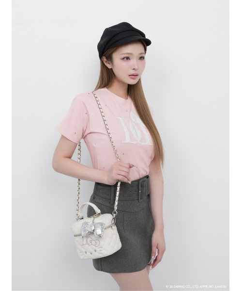 Darich（ダーリッチ）の「Hello Darich キルティングスクエアミニバッグ（ショルダーバッグ・レディース・ホワイト/ブラック・FREE）」の7枚目の写真