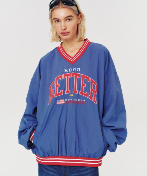 MOODBETTER(ムード ベター)の「LOGO NYLON JERSEY BLUE(Tシャツ/カットソー・レディース・その他・FREE)」の1枚目の写真