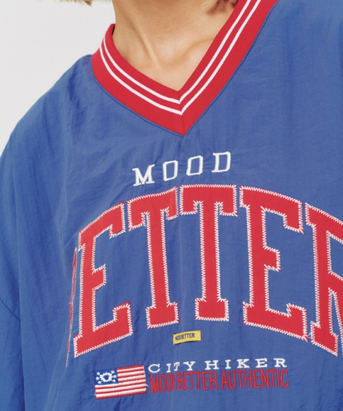 MOODBETTER(ムード ベター)の「LOGO NYLON JERSEY BLUE(Tシャツ/カットソー・レディース・その他・FREE)」の4枚目の写真