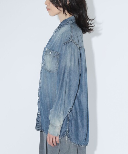 BEAMS BOY(ビームスボーイ)の「maturely / ブリーチ ストラップ ロングスリーブ(シャツ/ブラウス・レディース・チャコールグレー/ブルー・ONE SIZE)」の11枚目の写真