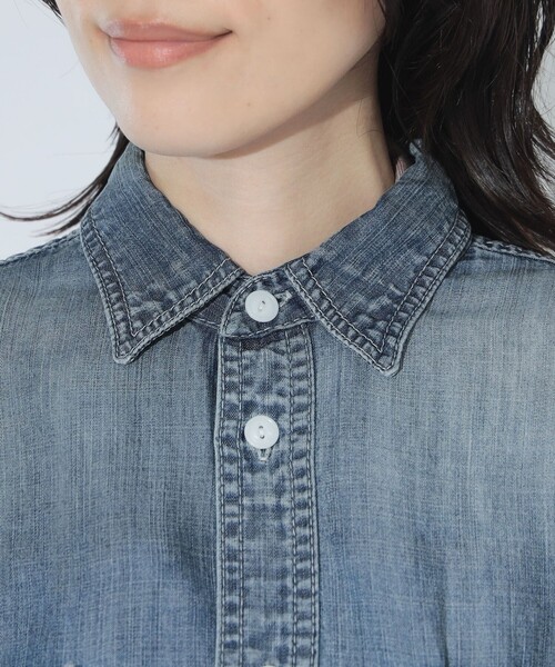 BEAMS BOY(ビームスボーイ)の「maturely / ブリーチ ストラップ ロングスリーブ(シャツ/ブラウス・レディース・チャコールグレー/ブルー・ONE SIZE)」の13枚目の写真