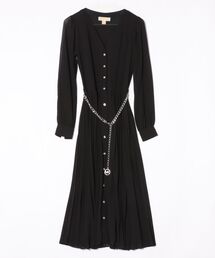 MICHAEL KORS（マイケルコース）の「ロングスリーブ プリーツ ミディドレス（ワンピース）」