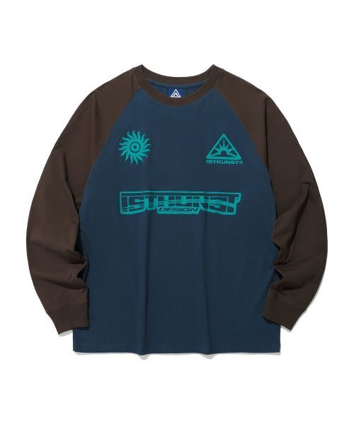 ISTKUNST(イストクンスト)の「SPORTY SUNRISE LOGO RAGLAN LS TEE_NAVY(IK2DFMM552A)(Tシャツ/カットソー・レディース・ネイビー・S)」の1枚目の写真