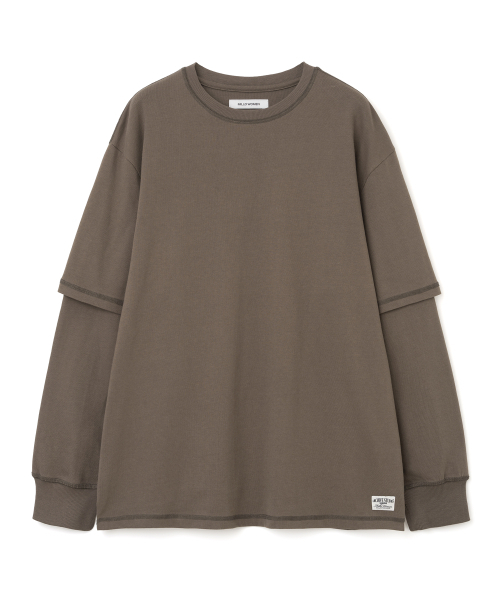 MILLO WOMEN（ミロウーマン）の「ダブルスリーブTシャツ [ブラウン]（Tシャツ/カットソー・レディース・その他・ONE SIZE）」の2枚目の写真