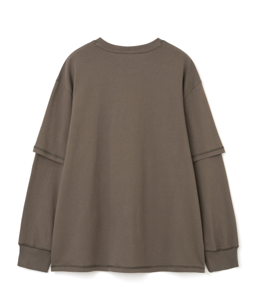 MILLO WOMEN（ミロウーマン）の「ダブルスリーブTシャツ [ブラウン]（Tシャツ/カットソー・レディース・その他・ONE SIZE）」の3枚目の写真