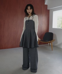 Ameri（アメリ）の「TWEED PEPLUM CAMI ROMPERS（スーツセット）」